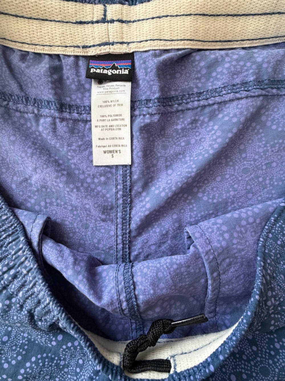Patagonia Women's Navy Floral-Dot Elastic-Waist Athletic Shorts Premium quality - Picture 2 of 9